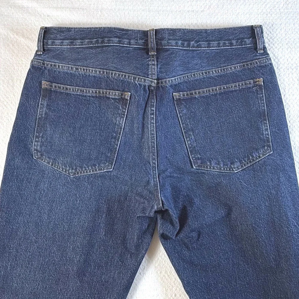 Madewell The Longline Straight Jeans Womens (Actual 35x32) Button Fly‎ High Rise